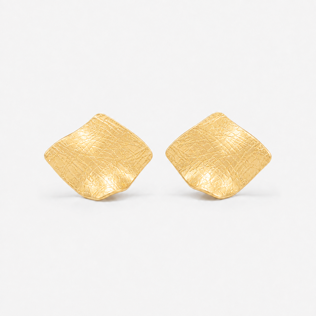 Textured Square Earrings