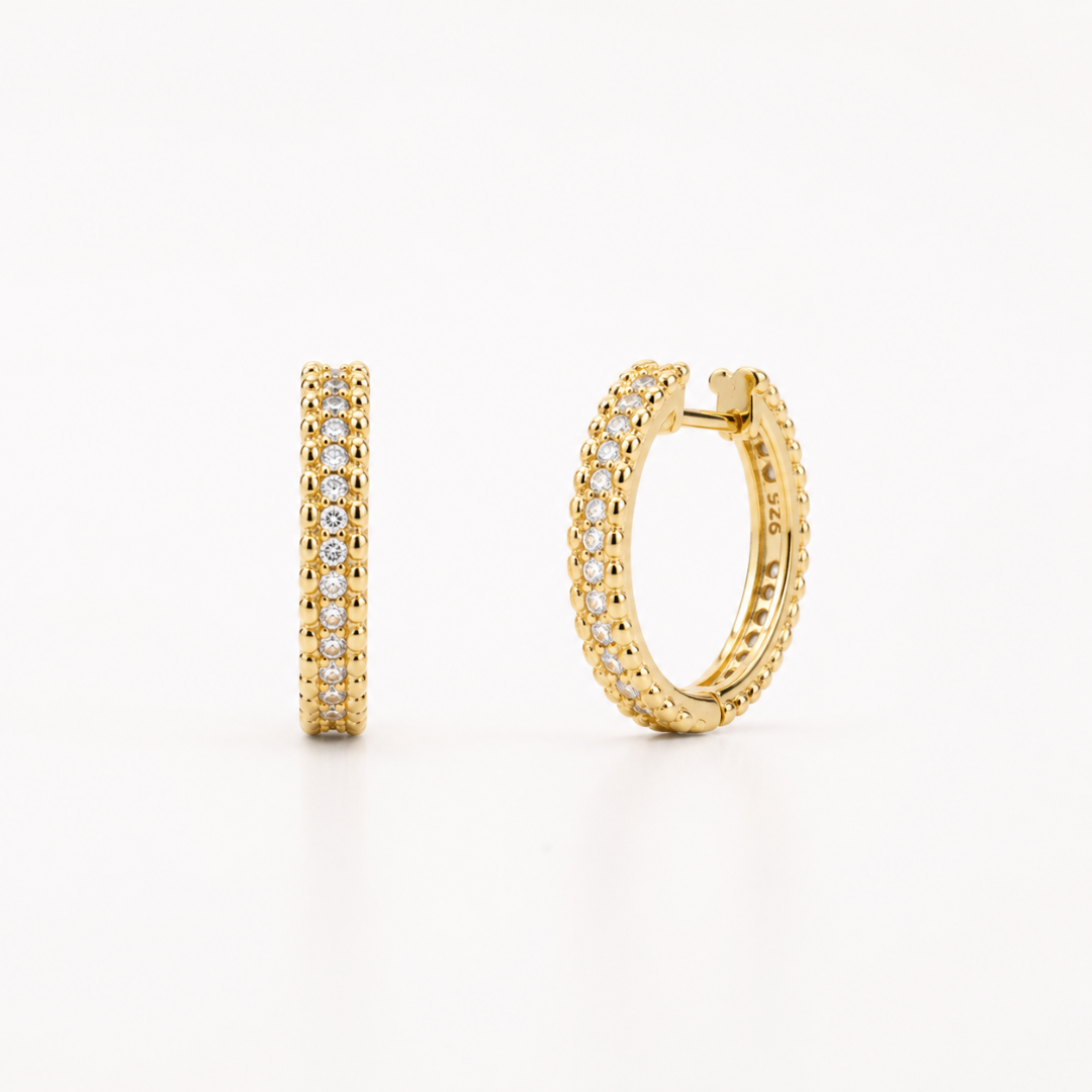 Pavé Oval Earrings