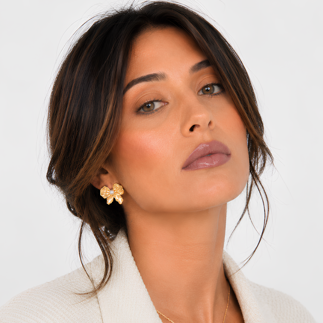 Faceted Gold Earrings