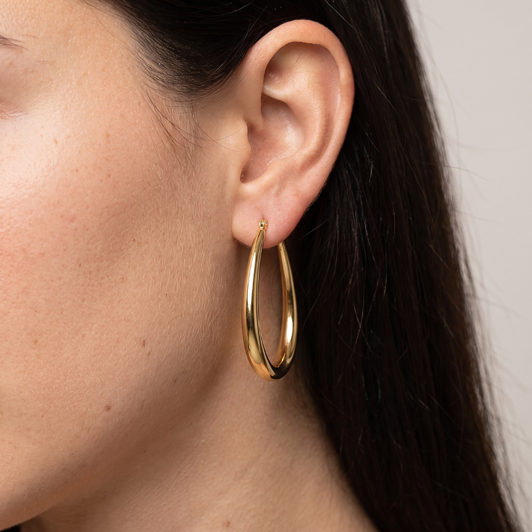 Gold Ovak Earrings