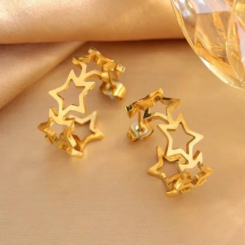 Celestial Star Hoop Earrings