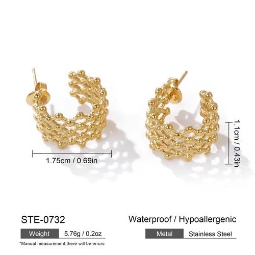 Hammered U-Hoop Earrings