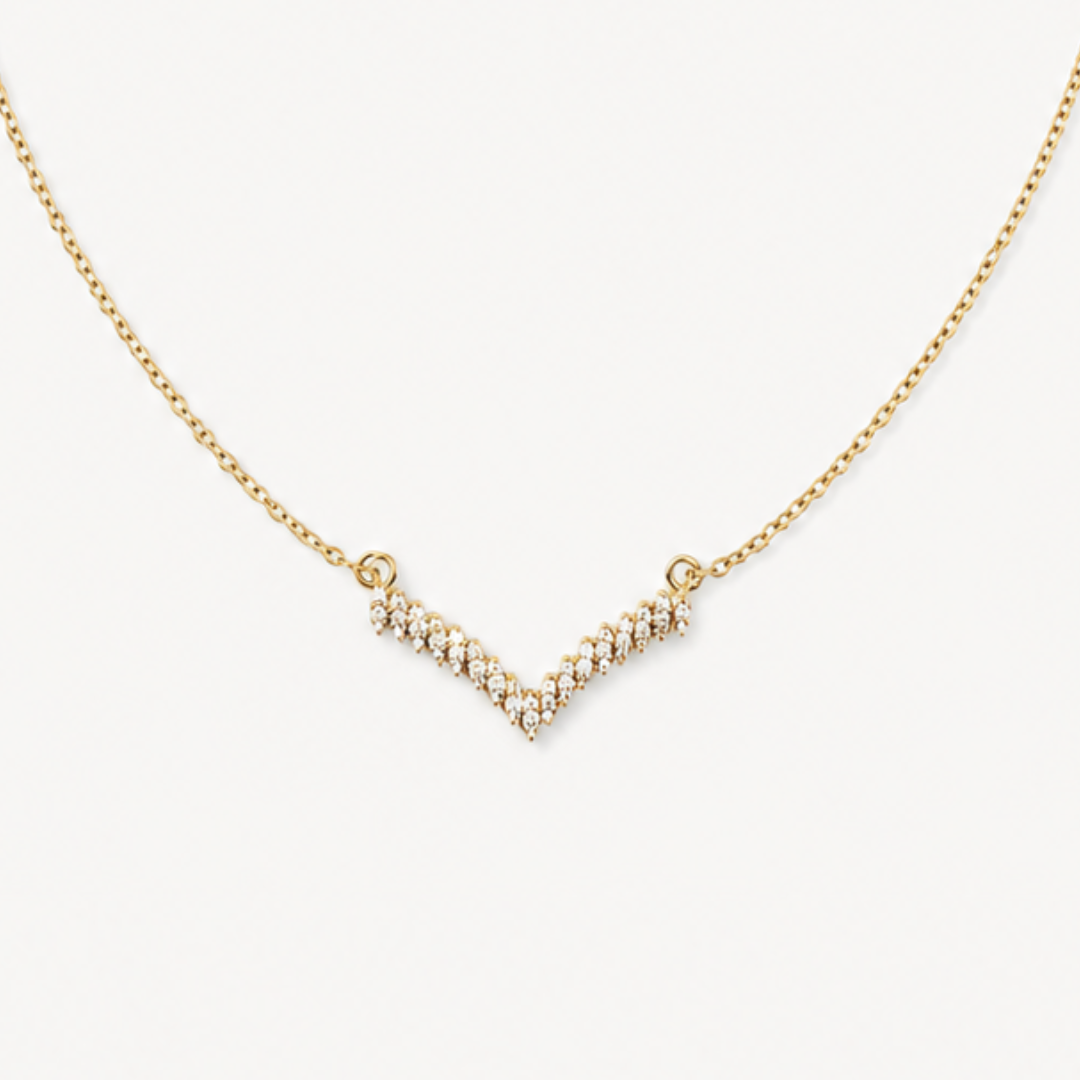 Pavé Letter Pendant Necklace