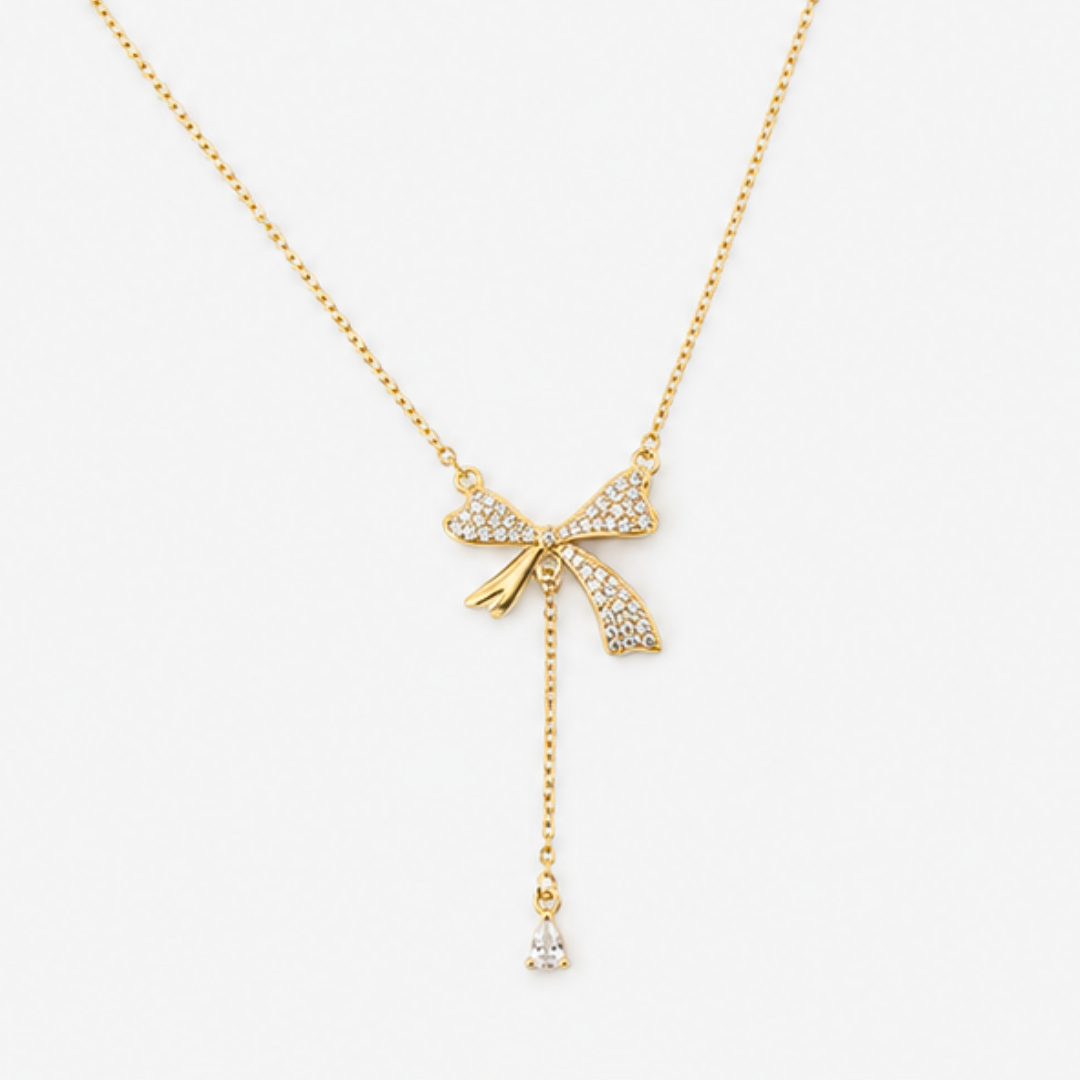 Crystal Bow Necklace