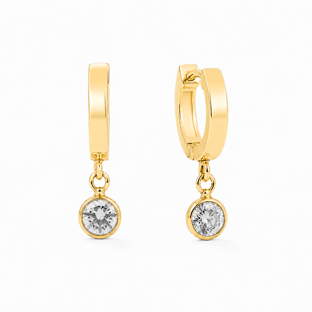 Crystal Gold Earrings