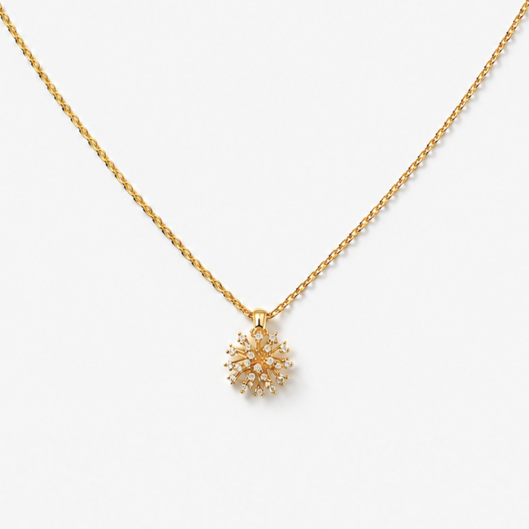Solitaire Spark Pendant Necklace