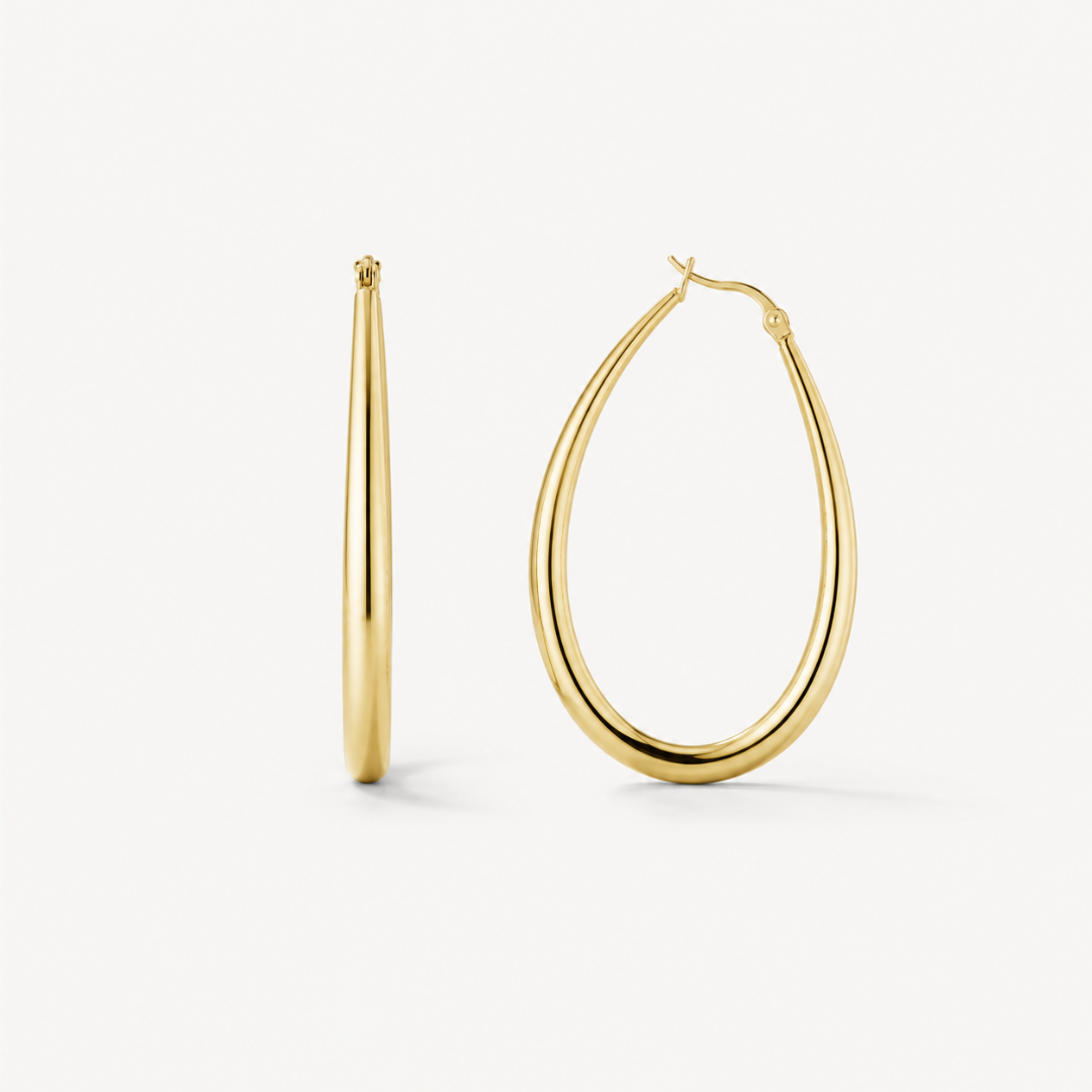 Gold Ovak Earrings