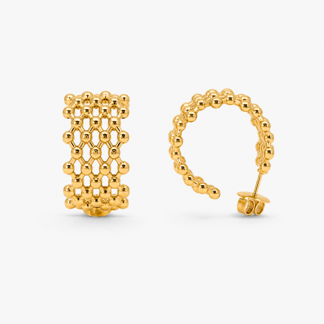 Hammered U-Hoop Earrings