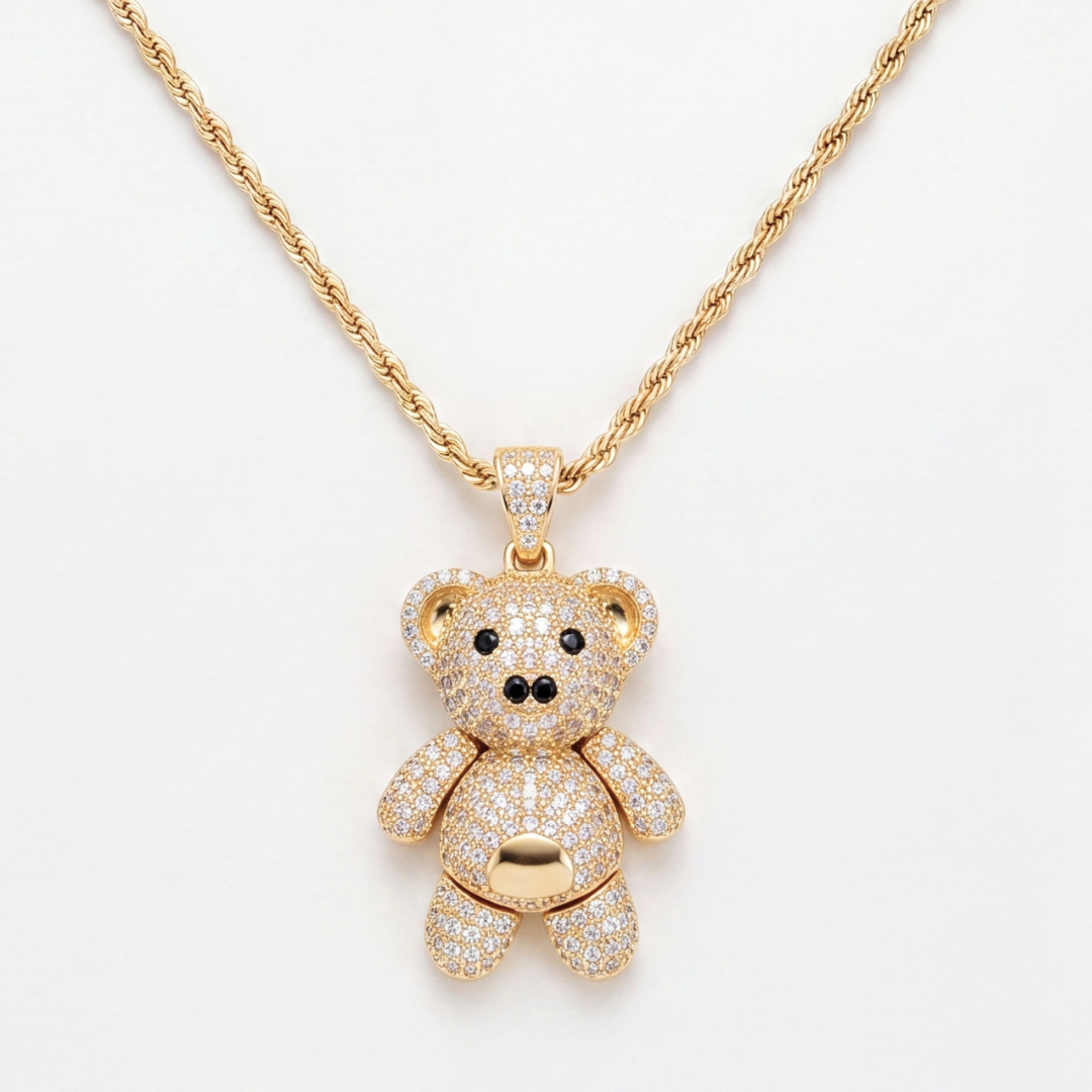 Pavé Bear Necklace