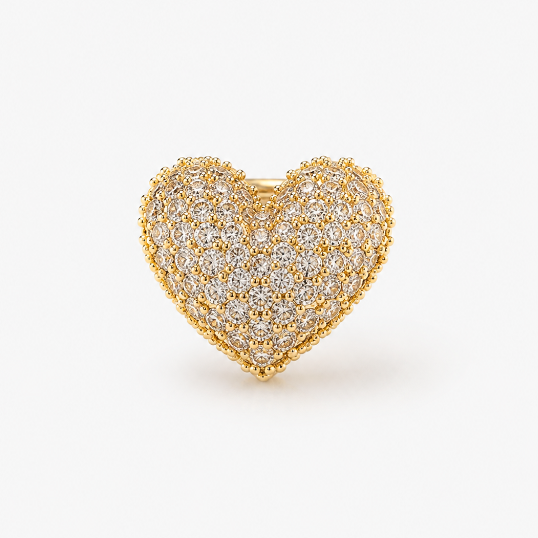 Pavé Heart Ear Cuff
