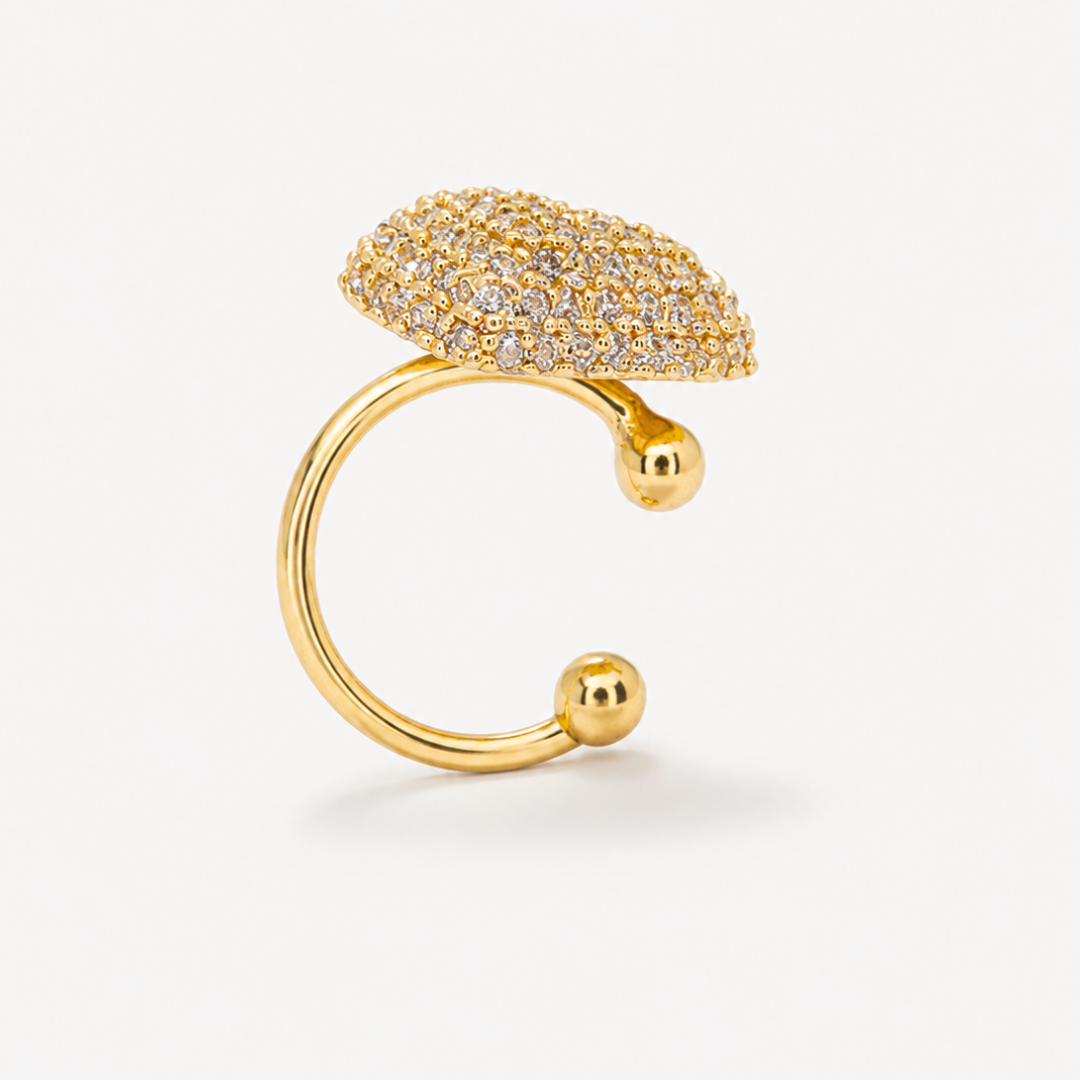 Pavé Heart Stud Earrings