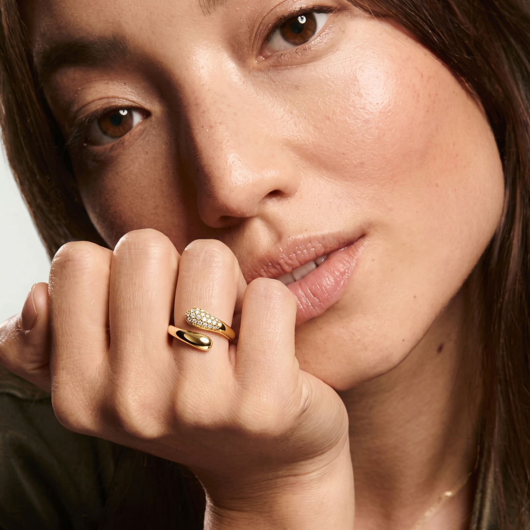 Pavé Bypass Open Ring