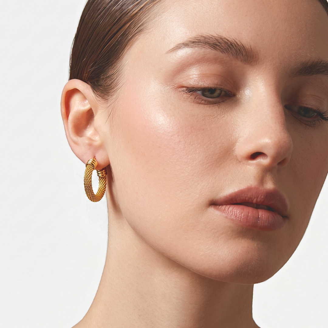 Textured Rope Hoop Earrings
