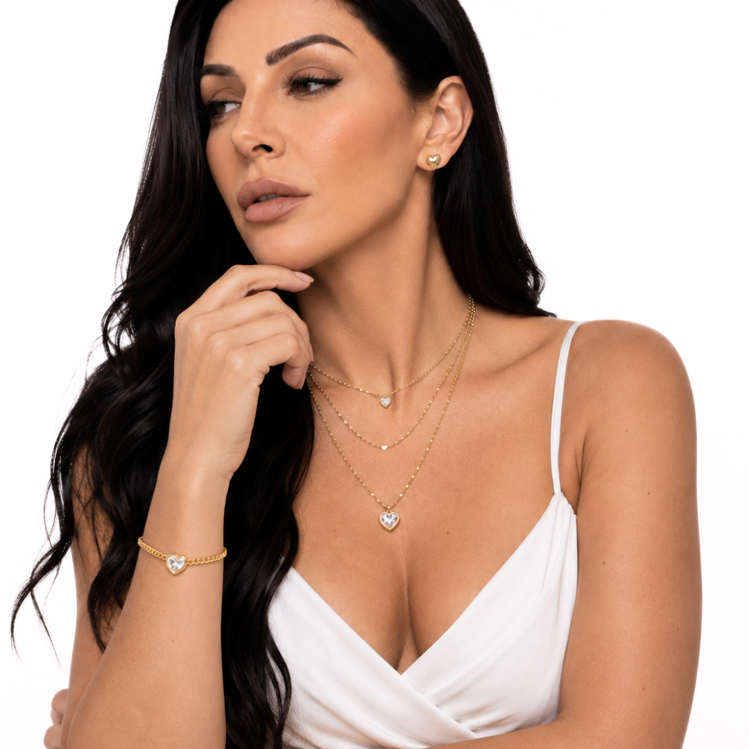 Crystal Heart Slider Bracelet
