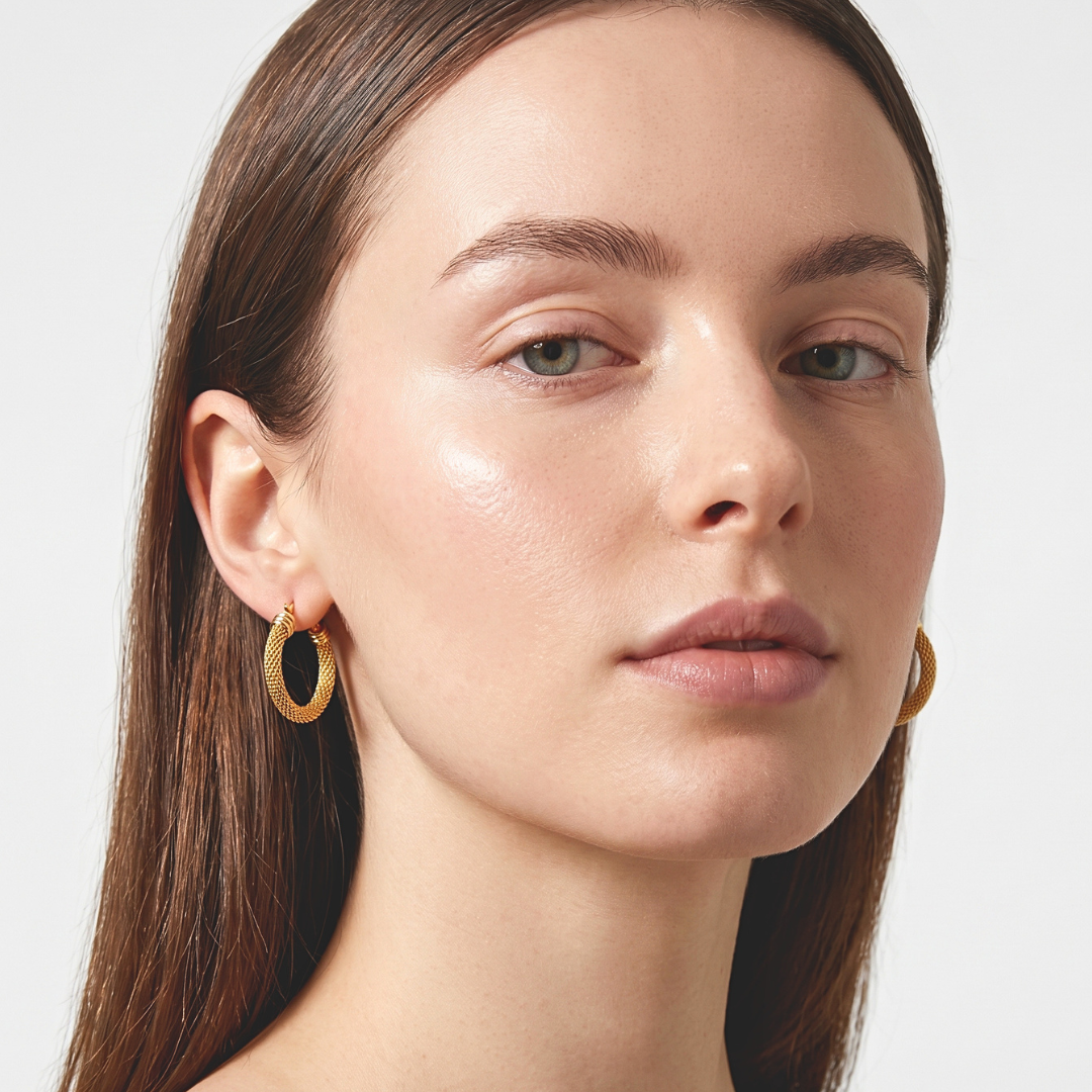 Textured Rope Hoop Earrings