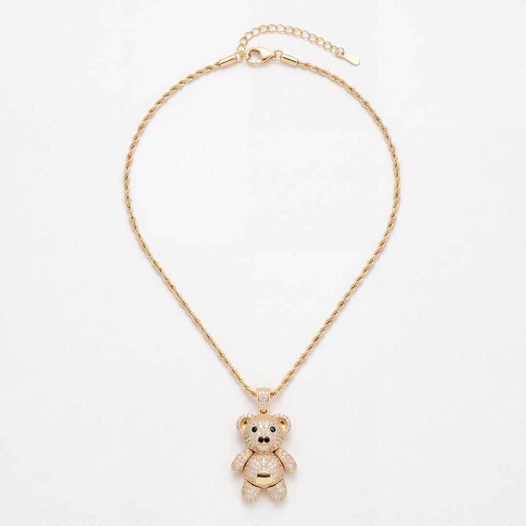 Pavé Bear Necklace