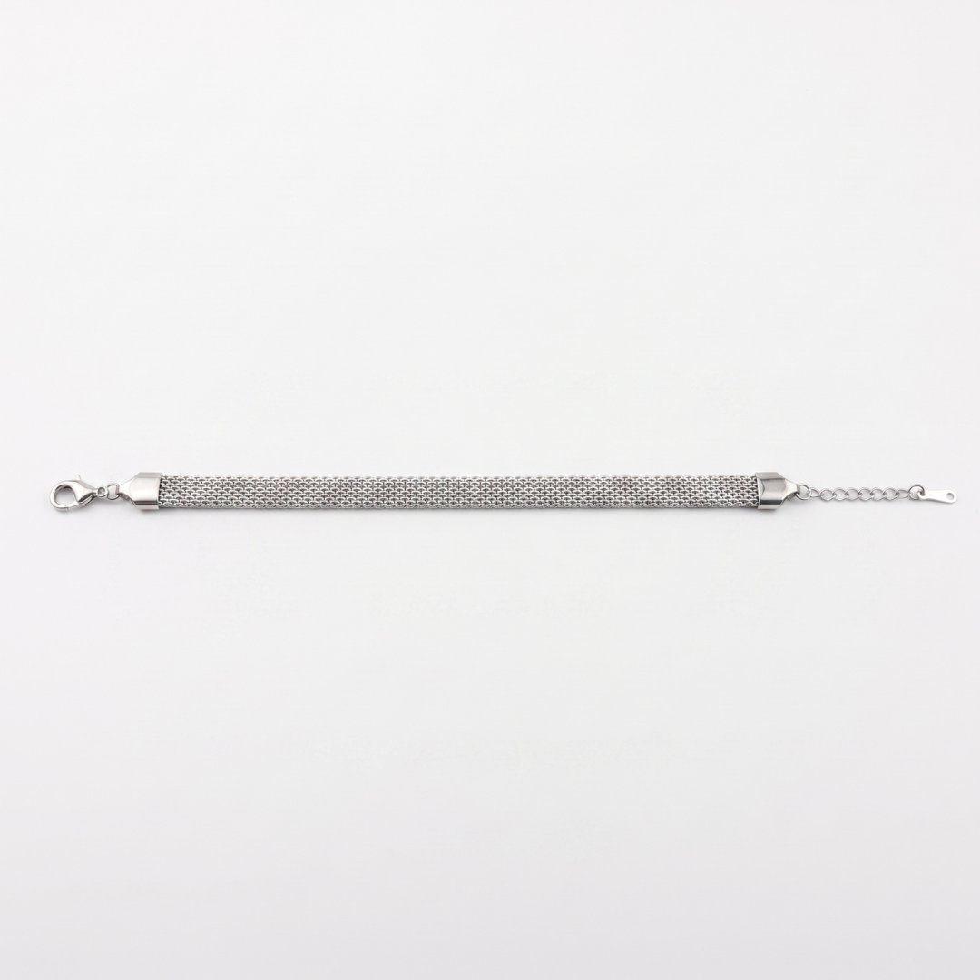 Silver Mesh Chain Bracelet