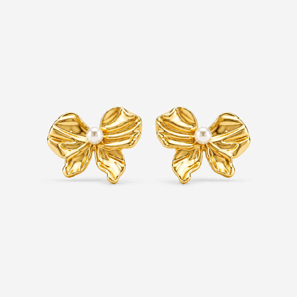 Faceted Gold Earrings