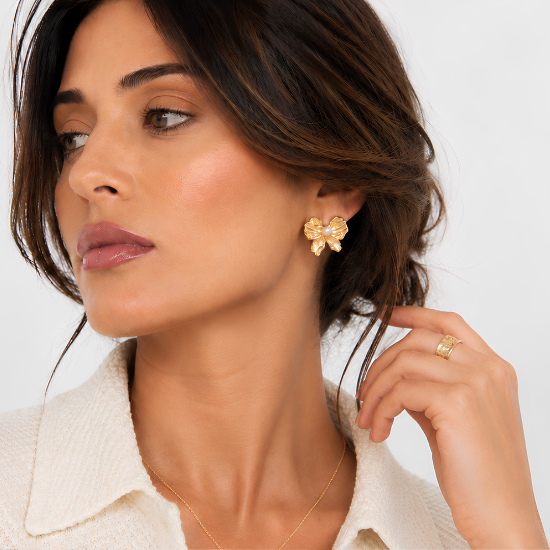 Faceted Gold Earrings