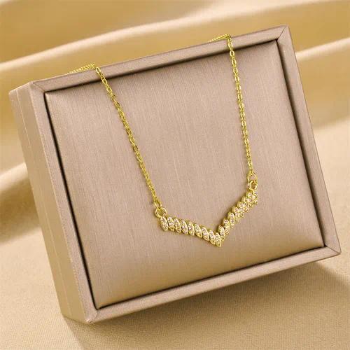 Pavé Letter Pendant Necklace