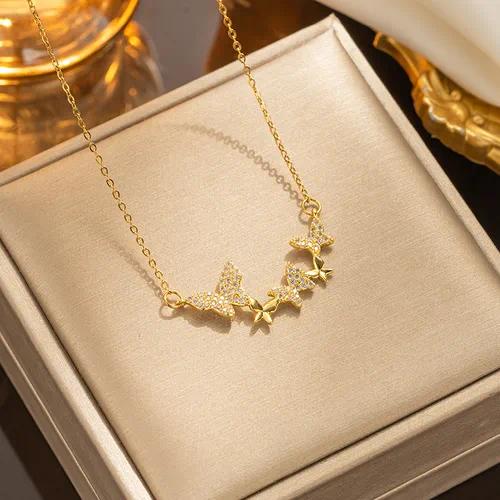 Butterfly Cascade Pendant Necklace by OVAH