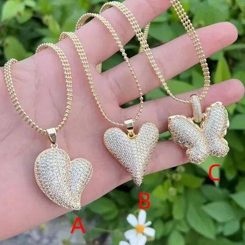 Crystal Heart Pendant Necklace — Style B by OVAH