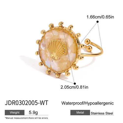 Pearl Shell Open Ring by OVAH