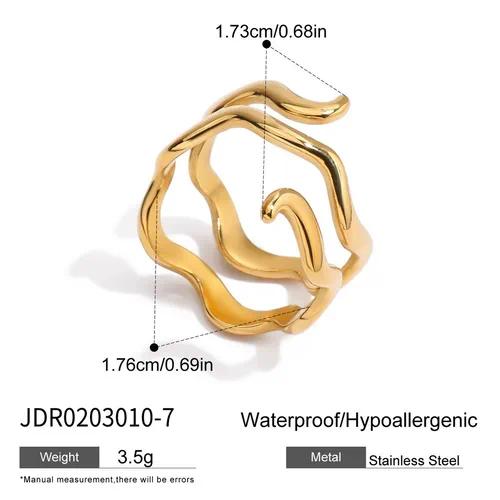 Sculptural Wave Open Ring by OVAH