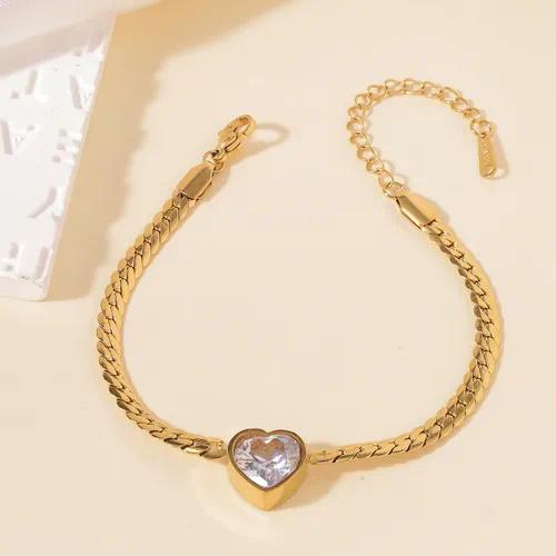 Crystal Heart Slider Bracelet by OVAH
