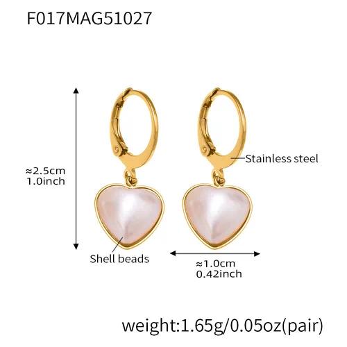 Pearl Heart Drop Earrings by OVAH
