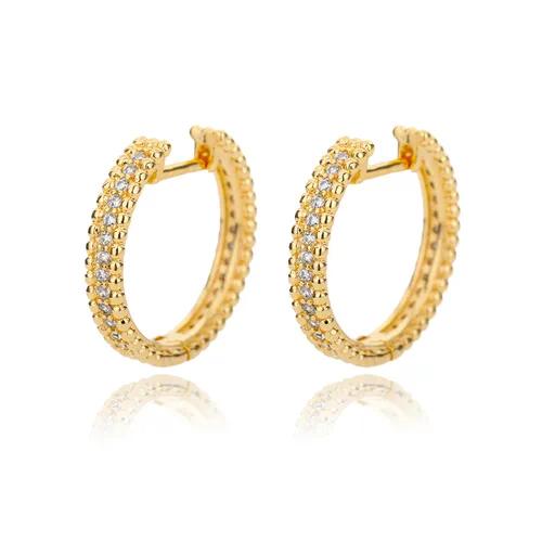 Pavé Oval Hoop Earrings by OVAH