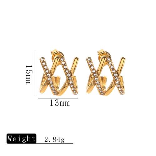 Geometric Lattice Stud Earrings by OVAH