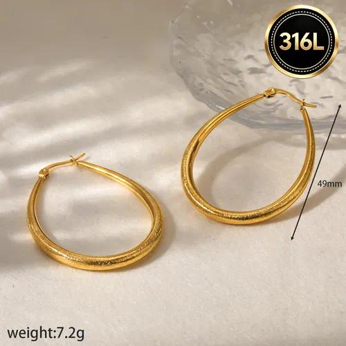 Faceted Gold Hoop Earrings by OVAH